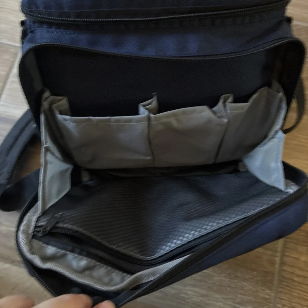 Vintage Lowepro Nova 2 Shoulder Camera Bag, Travel Photography Case, Dark Blue